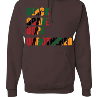 DROGUE NEW YORK - BLACK & UNBOTHERED UNISEX HOODIE