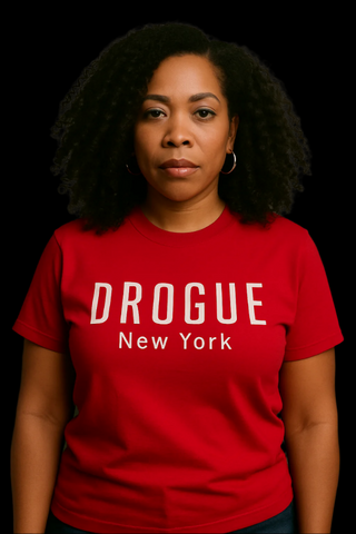 DROGUE NY BEAUTY IN RED UNISEX TSHIRT