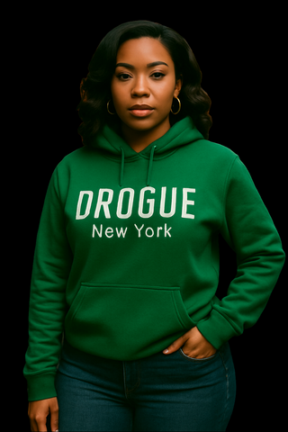 DROGUE NY UNISEX KELLY GREEN HOODIE - PRE-ORDER