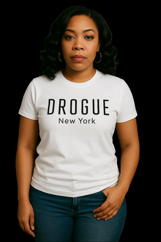 DROGUE WHITE UNISEX TSHIRT