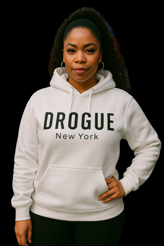 DROGUE WHITE UNISEX HOODIE - PRE-ORDER