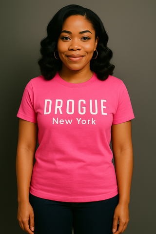 DROGUE NY BEAUTY IN PINK UNISEX TSHIRT