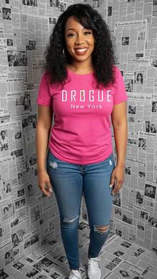 DROGUE NEW YORK PINK UNISEX TSHIRT