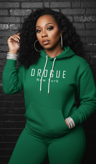 1. DROGUE NY UNISEX KELLY GREEN HOODIE - PRE-ORDER
