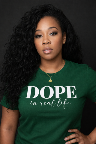 NYCHOLE ELLE presents DOPE  UNISEX TSHIRTS - DARK GREEN