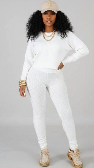 NYCHOLE ELLE- KNIT SWEATER & LEGGINGS SET