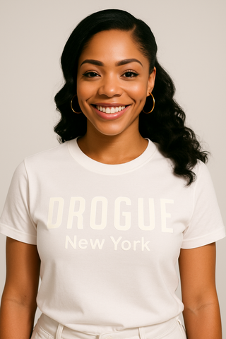DROGUE NEW YORK GODLY WHITE UNISEX TSHIRT