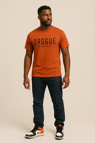 DROGUE NEW YORK UNISEX BURNT ORANGE TSHIRT'