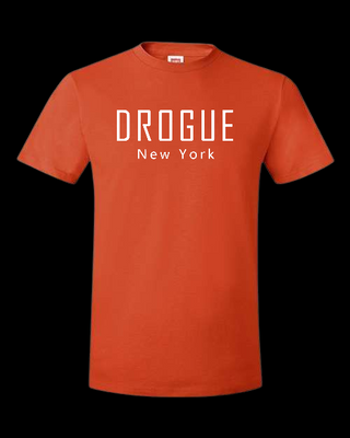 DROGUE NEW YORK UNISEX TSHIRT - POPPING ORANGE