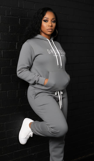 1. THE DROGUE NEW YORK UNISEX SWEATSUIT GREY