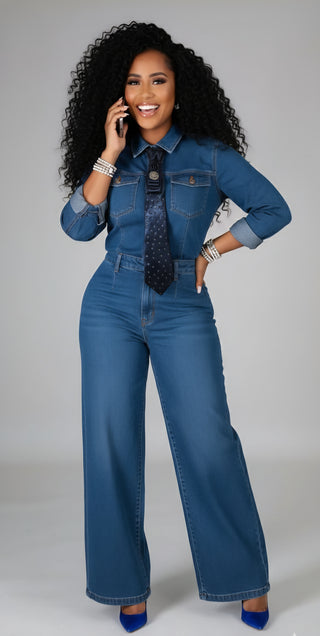 BC - ROYAL SAPPHIRE CRYSTAL TIE