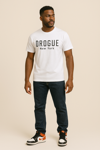 DROGUE WHITE UNISEX TSHIRT