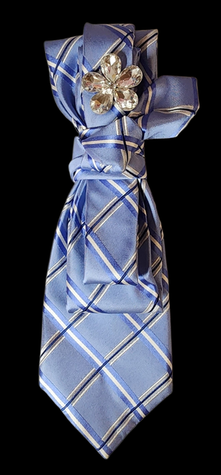 BC - ROYAL BLUE DIAMOND GRID TIE